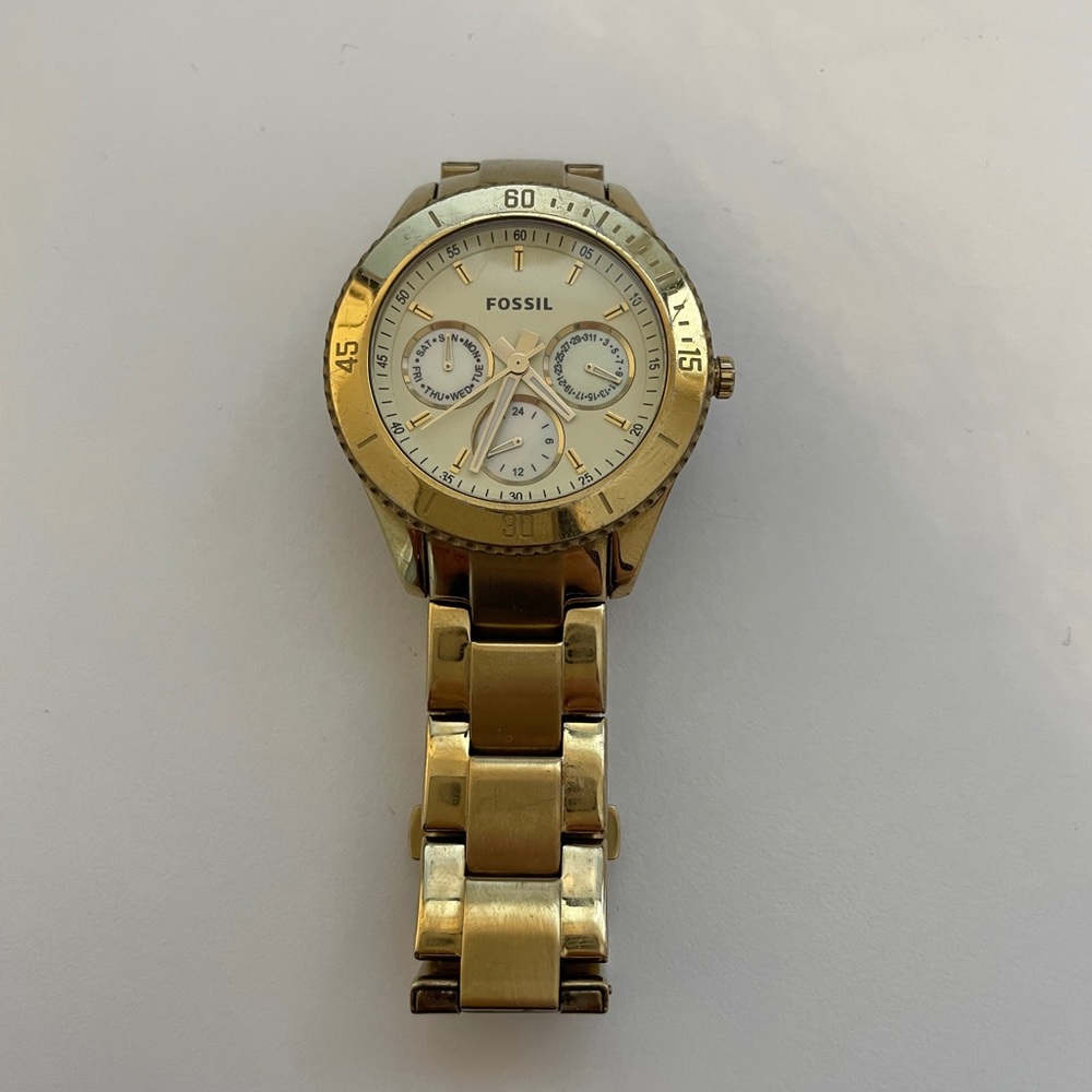 Gold-Tone Fossil Watch